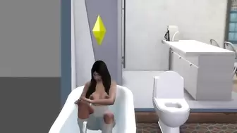 Pretty Asian Teen Showering