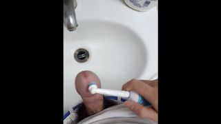 Massage the Penis with a Electric Toothbrush