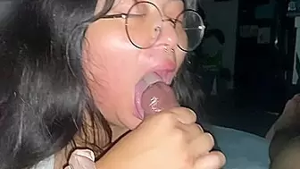 Feet Up Oral Sex Makes Her Gag