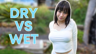[4K] Milk vs Water | Transparent White Outfit Wet vs Dry Try on Haul with Elixir Elf