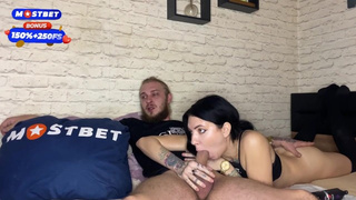 A fresh skank fucks a meat and licks a humongous schlong
