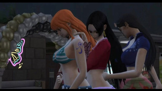 1 Piece asian cartoon Nami & Boa Hancock & Nico Robin