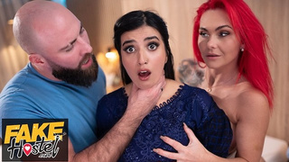 Fake Hostel - Shy Pakistani lady has sexual awakening in threesome with nasty British lovers