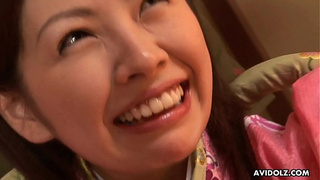 Sexy Japanese teeny wanked off with a sex toy