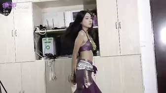 Sexy Chinese Belly Dancing while Tied up V1