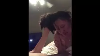 Chunky Oriental Licks Penis while Fiance gone