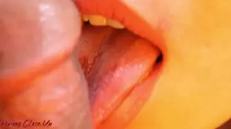 Extreme Close up Oral Sex Oral Cream-Pie