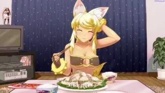 Fine Furry Whore Offers you a Dinner a Bath and Sex [wolf Lady with You] / Asian Cartoon Game