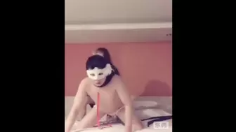 Sissy Transsexual Maid is very Active and Fucking a Masked Fag in the Behind