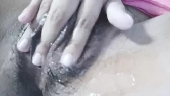 Japanese teenie play with her wet twat